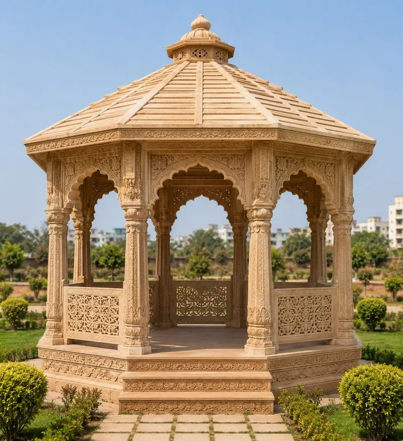 Carved Stone Gazebo
