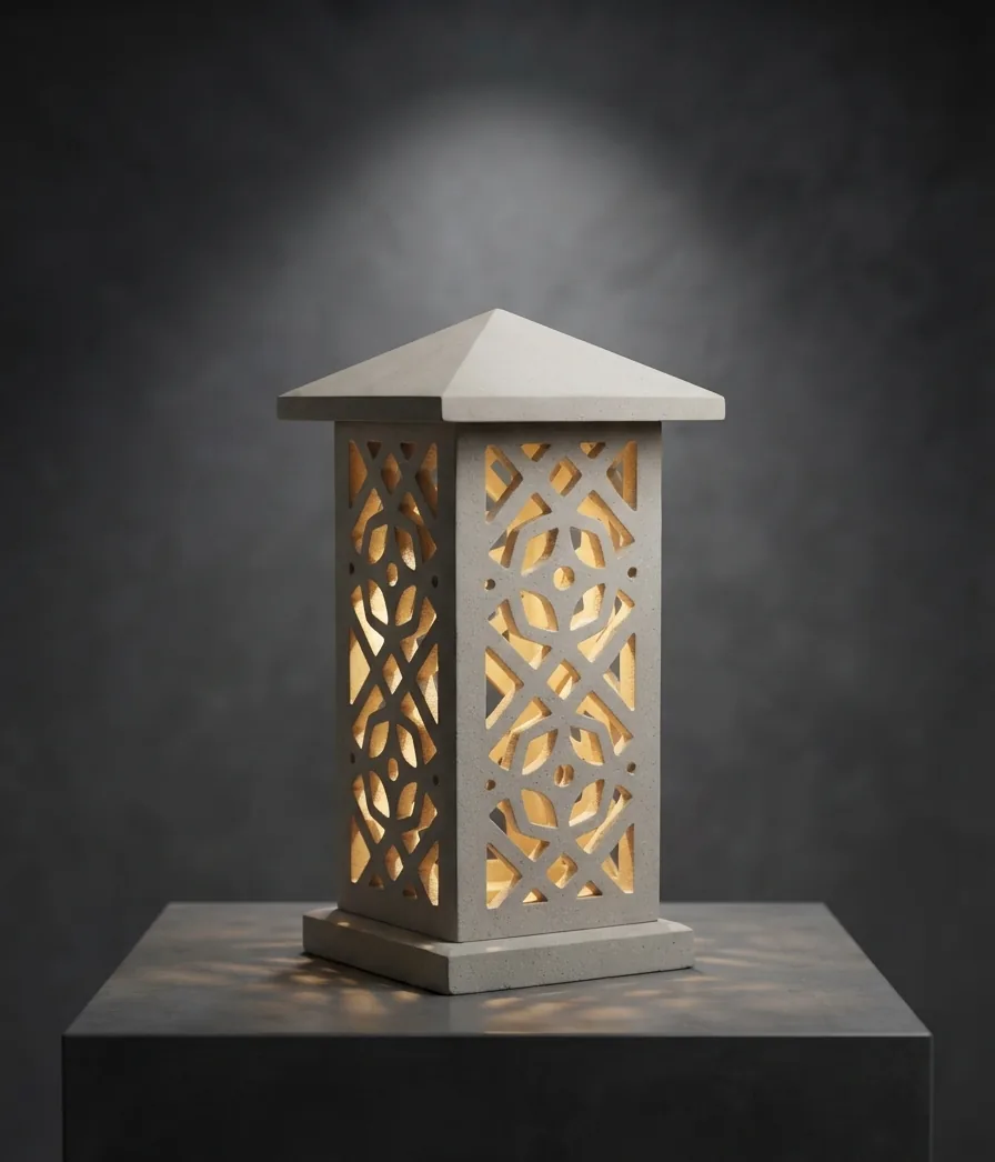 Contemporary Jali Patterns Lamp