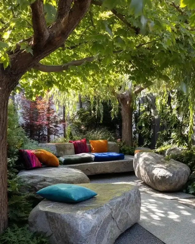 Biophilic Basalt Landscape Seating