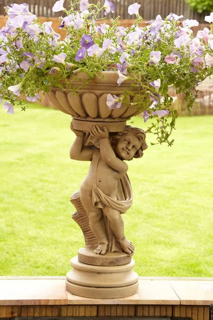Heritage Cherub Pedestal Planter