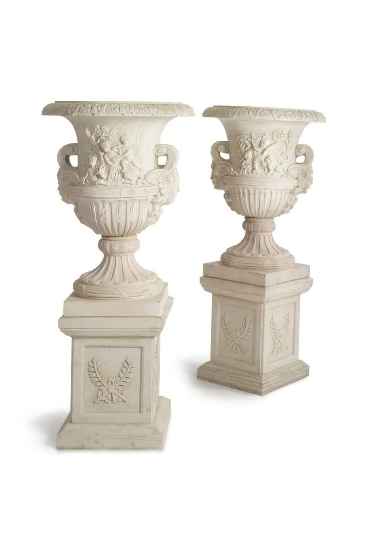 Heritage Mythological Figural Relief Urn Planter