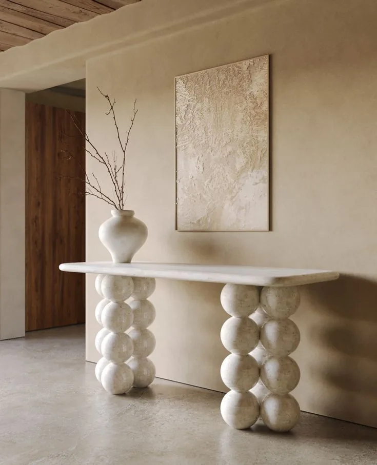 Contemporary Bubble Leg Console Table