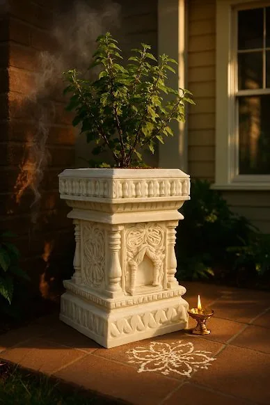 Traditional Carved Temple Tulsi Vrindavan