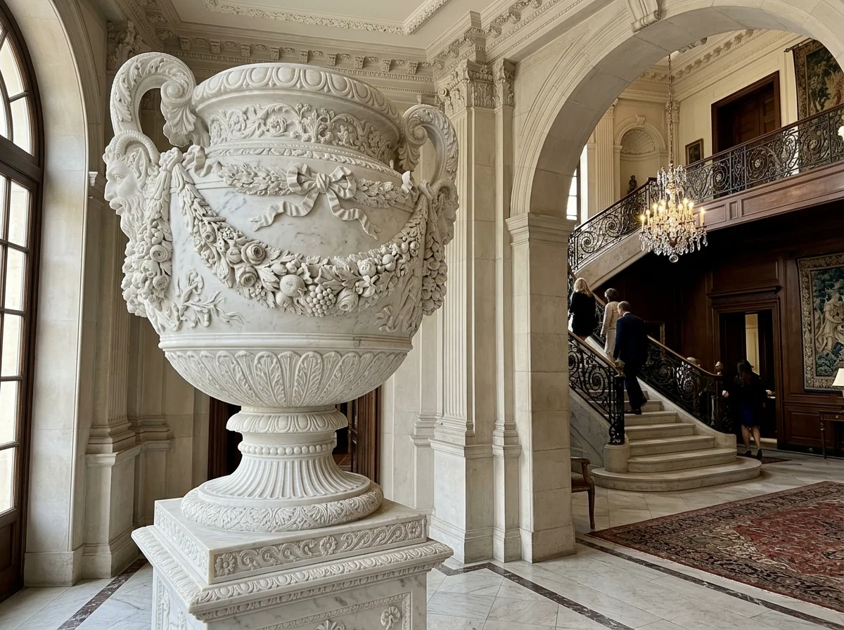 Grand Carved Urn
