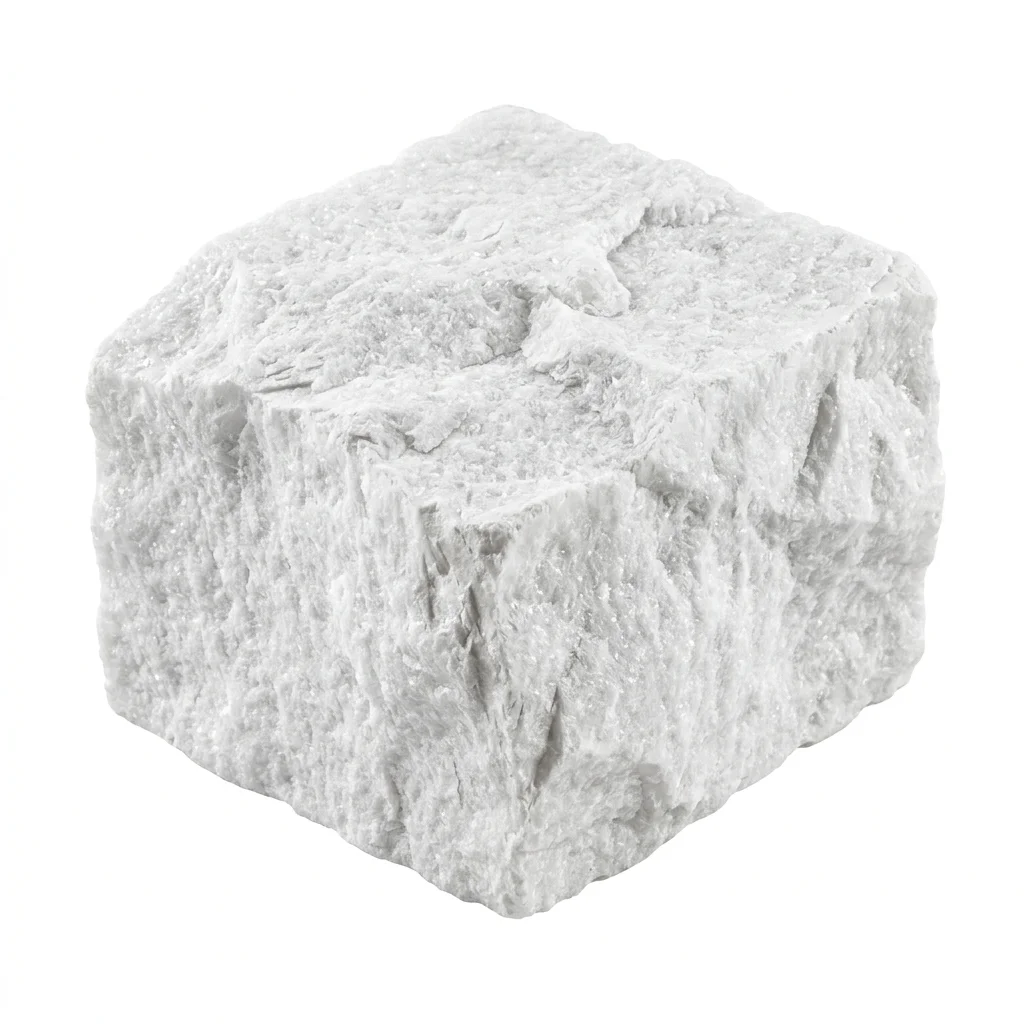 Rough natural-split Ambaji White Marble block sample