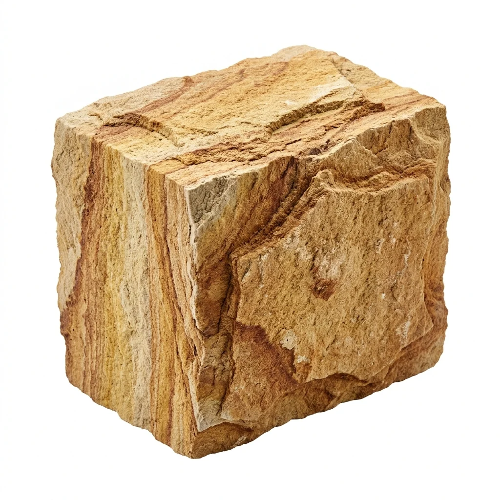 Rough natural-split Bansi Paharpur Sandstone block sample