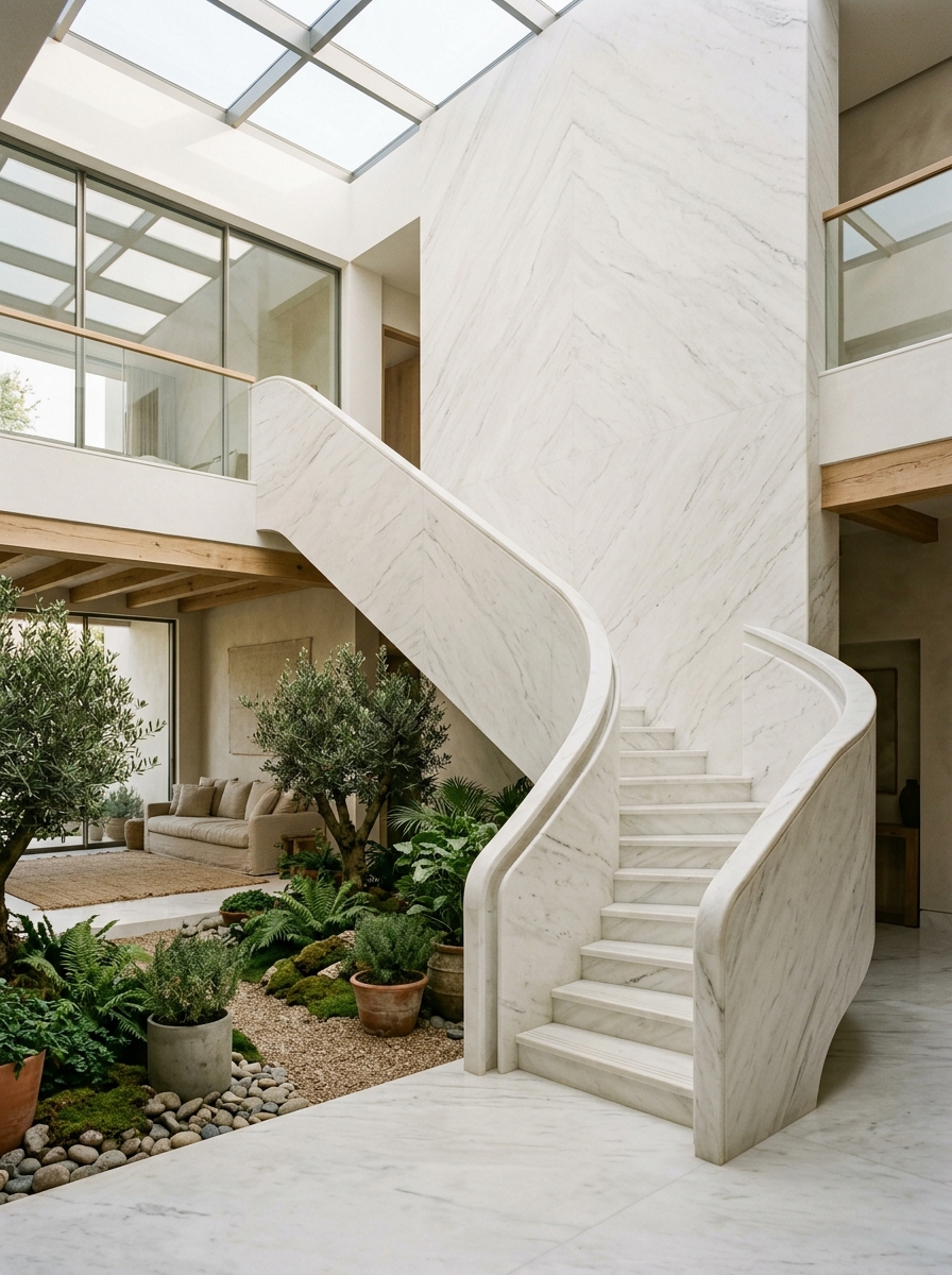 Landscape Elements in Banswara White Marble