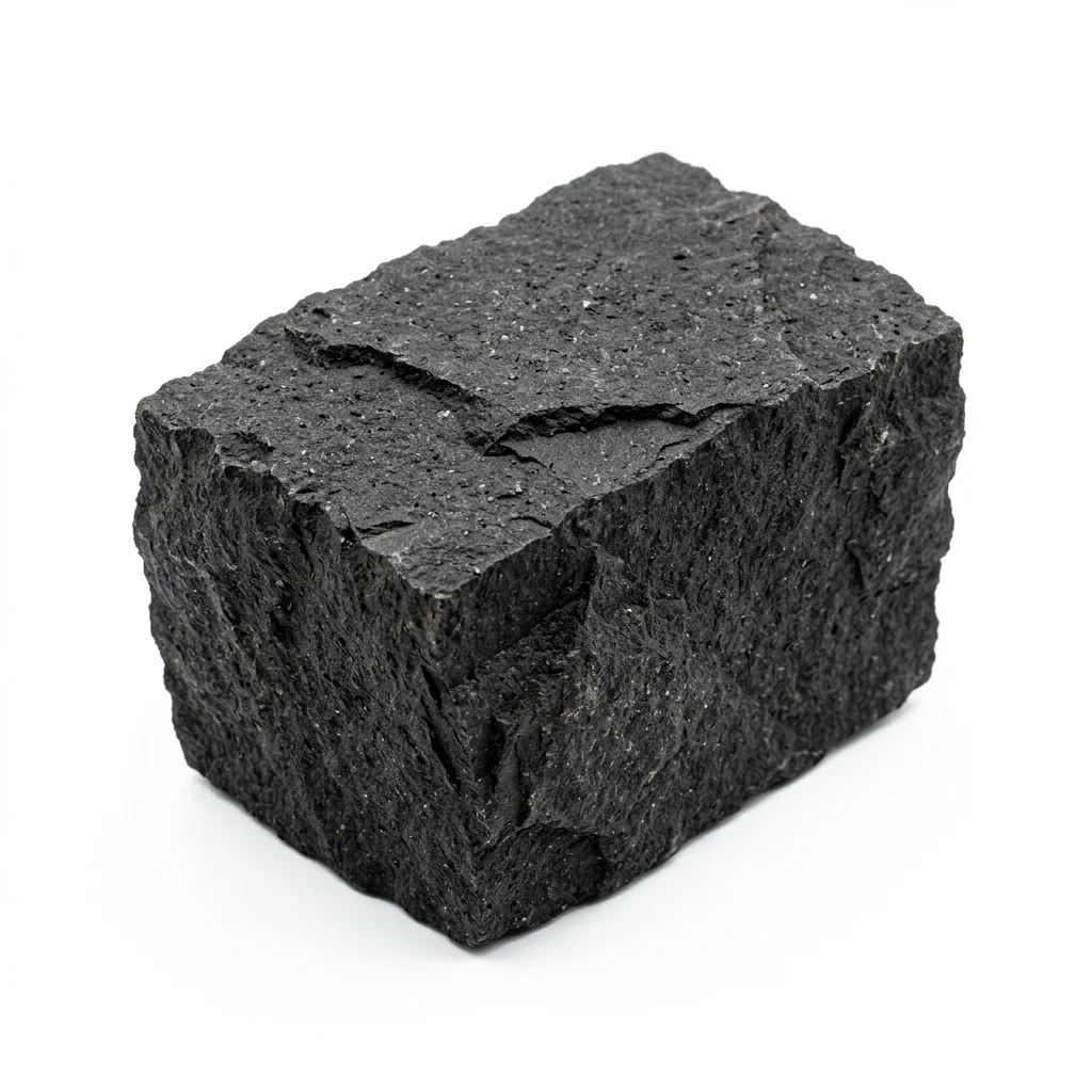 Rough natural-split Basalt block sample from the Deccan Plateau