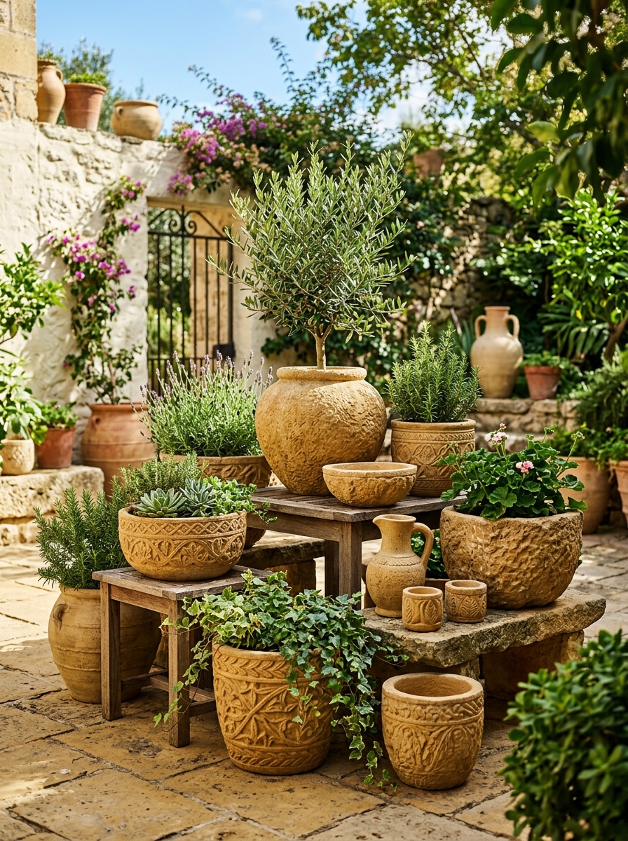 Planters in Jaisalmer Yellow