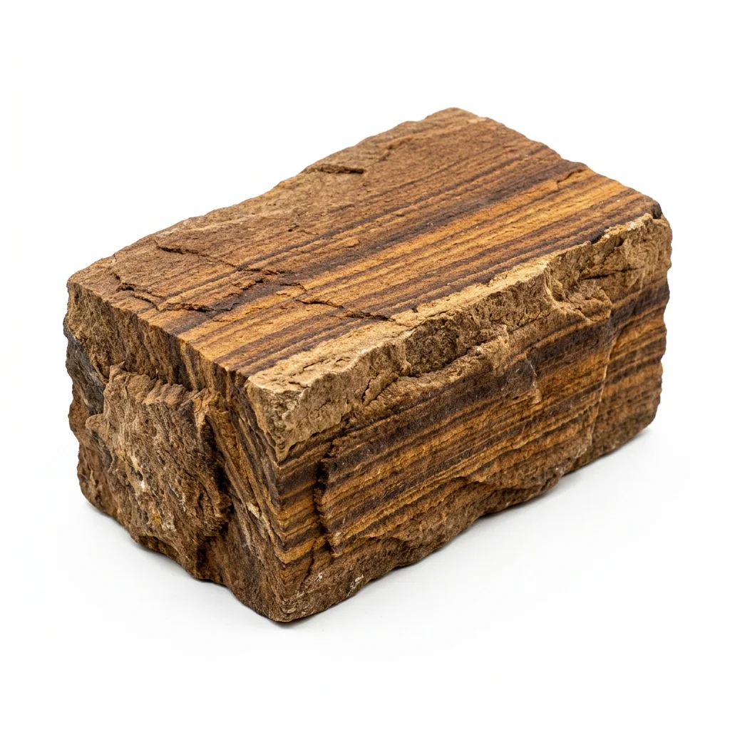 Rough natural-split Khatu Teak Sandstone block sample