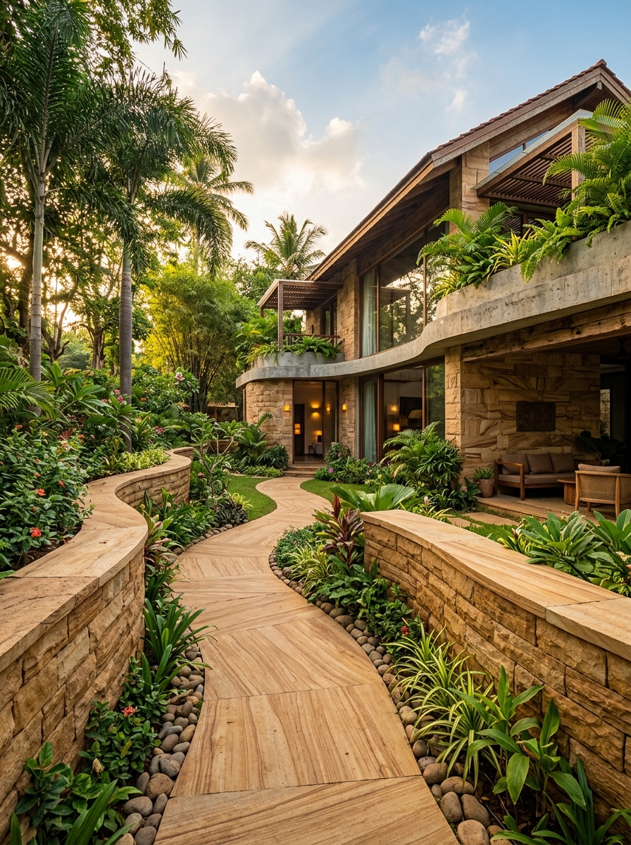 Landscape Elements in Khatu Teak Sandstone