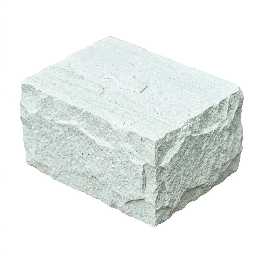 Rough natural-split Mint White Sandstone block sample
