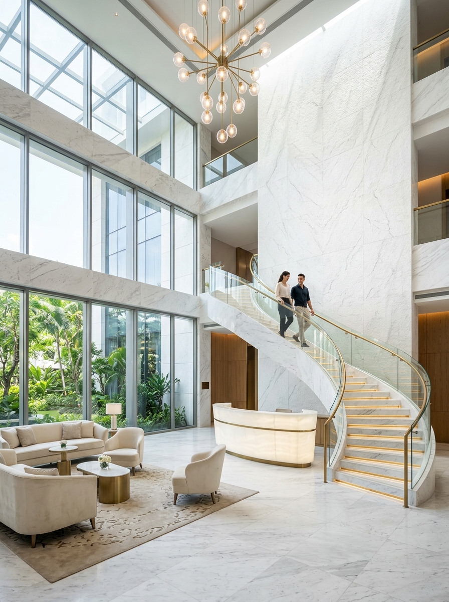 Landscape Elements in Vietnam White Marble